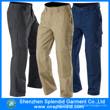 Mens Heavy-Duty Cargo Pocket Work Colored Cotton Pants